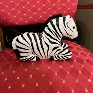 Timmy Woods Beverly Hills Collection Zebra Purse